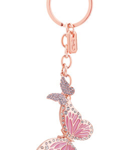 Pink Butterfly Keyring