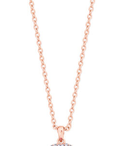 Pink Heart Pendant - Rose Gold