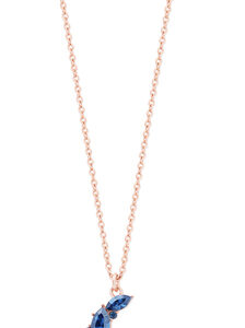 Half Moon Pendant Sapphire - Rose Gold