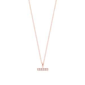 T-Bar Cz Set Bar Pendant Rose Gold  - New 2022