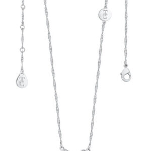 TIPPERARY CRYSTAL LETTER "A" PENDANT SILVER
