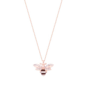 BEE ROSE GOLD CZ INSET PENDANT - NEW WINTER 2022