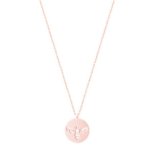 BEE ROSE GOLD CIRCLE PENDANT - NEW WINTER 2022