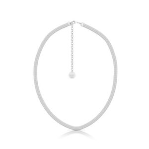 ROMI HERRINGBONE CHAIN NECKLACE SILVER