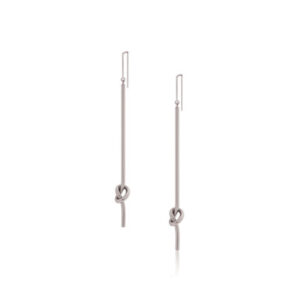 ROMI SILVER KNOT DROP EARRINGS