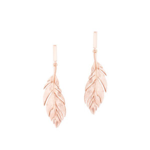FEATHER SIMPLE DROP EARRING ROSE GOLD - NEW 2023