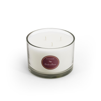 Poinsettia 3 Wick Candle - Christmas Berries - Image 2