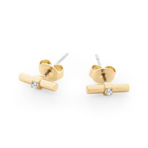 166660	BAR EARRINGS GOLD  - NEW 2024