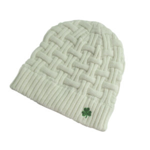 Man Of Aran Basket Weave Beanie Natural