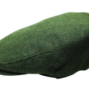 C24 The Quiet Man Green Herringbone Wool Flat Cap 62Cm