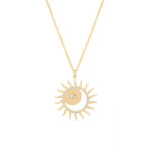 TC SOLEIL SUN, MOON & STAR LONG PENDANT GOLD - NEW 2025