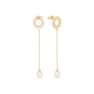 TC SOLEIL SUN & PEARL EARRINGS GOLD - NEW 2025
