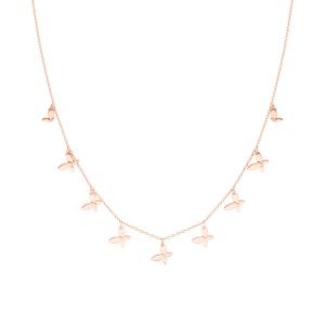 NINE BUTTERFLIES NECKLACE ROSE GOLD (BN10199)