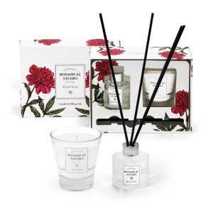 Botanical Studio Peony Rose Candle & Diffuser Set - NEW 2025