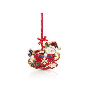 Sparkle Snowman in a Teacup Decoration - NEW 2026