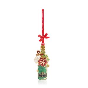 Pearl Champagne Bottle Christmas Decoration - NEW 2026