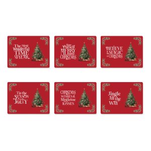 Merry Little Christmas S/6 Placemats - NEW 2026