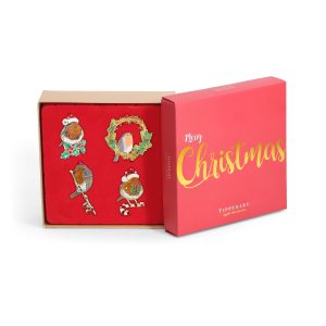 Sparkle Robin S/4 Decorations (4 x Assorted Robin) - NEW 2026