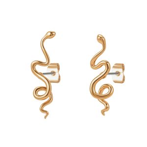TC SNAKE STUD EARRINGS GOLD - NEW AUTUMN 2026