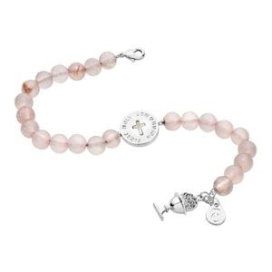 Pink Bead Charm Bracelet