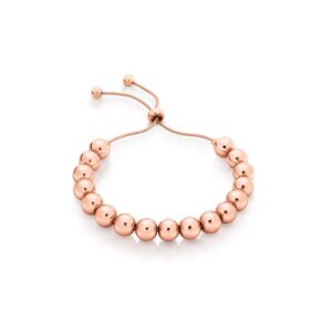 Romi Rose Gold Ball Bolo Bracelet - Berry
