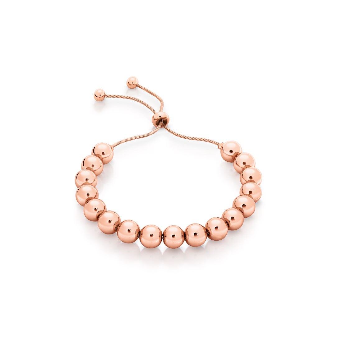 Romi Rose Gold Ball Bolo Bracelet - Berry