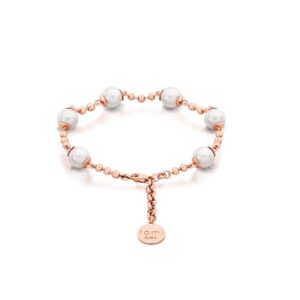 Romi Rose Gold Pearl & Chain Bracelet