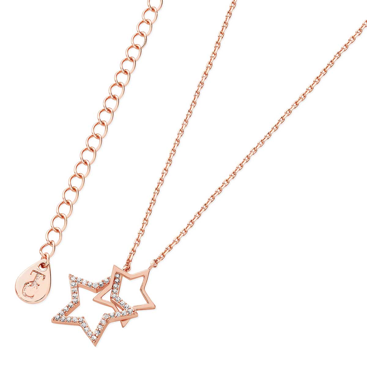 Star Interlocking Pendant Rose Gold