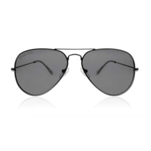 Polarized Aviator Sunglasses Black Frame