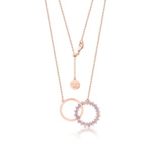 Romi Rose Gold Purple Interlocking Pendant