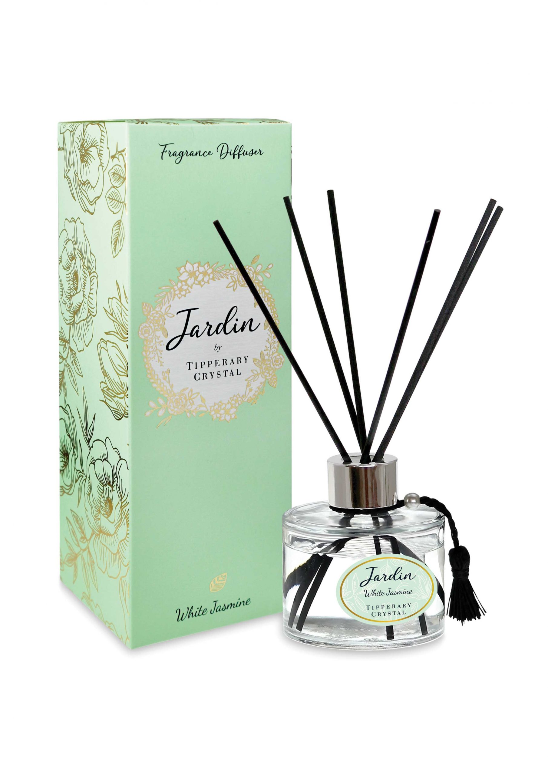 White Jasmine Jardin Collection Diffuser Tipperary Crystal