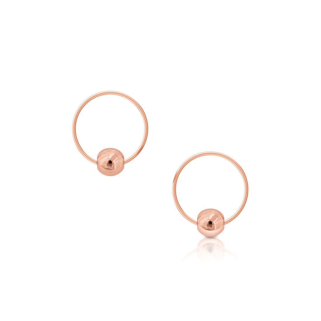 Romi Rose Gold Bead Earrings - Berry